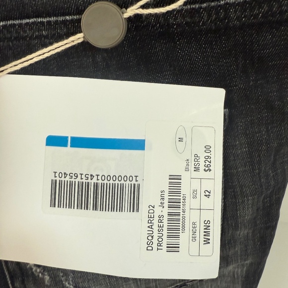 NWT DSquared2 Cool Girl Jeans, Size 6 (Waist 28/29) - Black - Picture 2 of 5